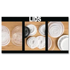 WinCup Plastic Lids for 8 oz to 16 oz Cups/5 oz to 10 oz Bowls - White (500/Carton)