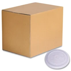 WinCup Slotted Plastic Lids for 32 oz to 64 oz Cold Cups and Bowls - Translucent (1000/Carton)