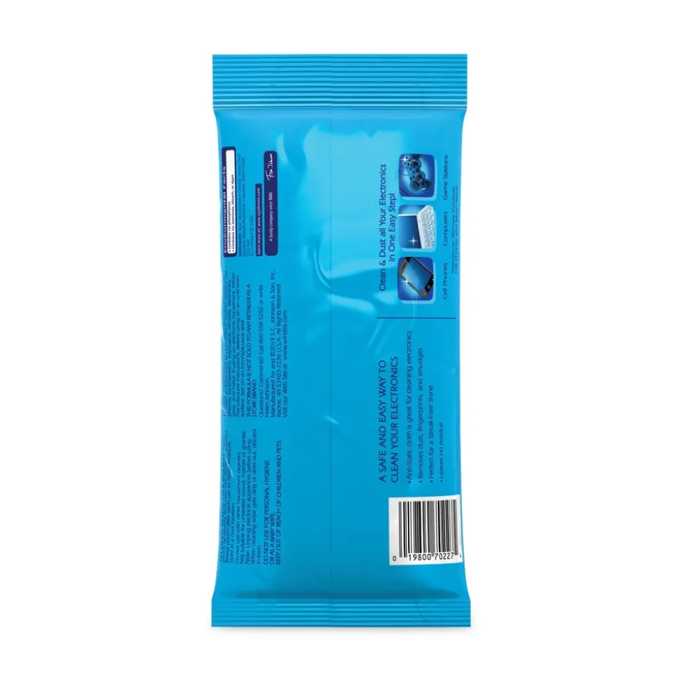 Windex 1 Ply 7 in. x 10 in. Neutral Scent Electronics Cleaner - White (12 Packs/Carton)
