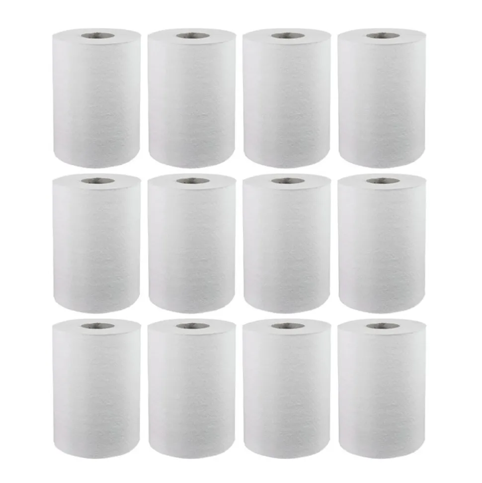 Windsoft WIN109 1-Ply 8 in. x 350 ft. Hardwound Paper Towel Rolls - White (12 Rolls/Carton)