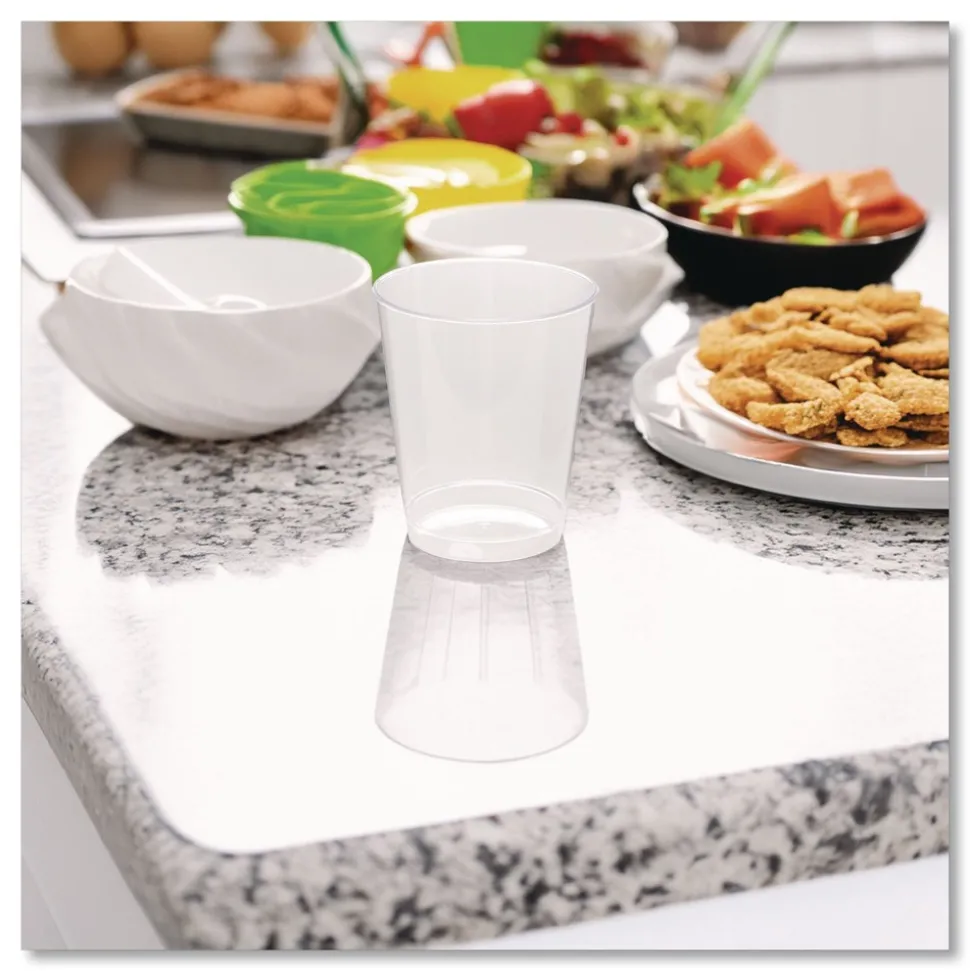 WNA Tall 8 oz Comet Plastic Tumbler - Clear (500/Carton)