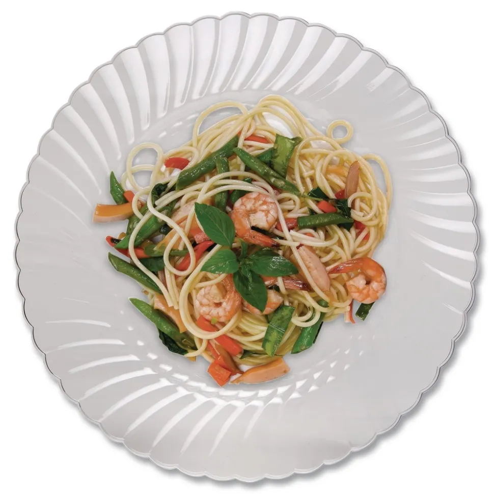 WNA WNA CW9180 9 in. Diameter Plastic Classicware Plates - Clear (18/Bag, 10 Bags/Carton)