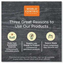 World Centric 8 oz. NoTree Paper Hot Cups - Natural (1000/Carton)