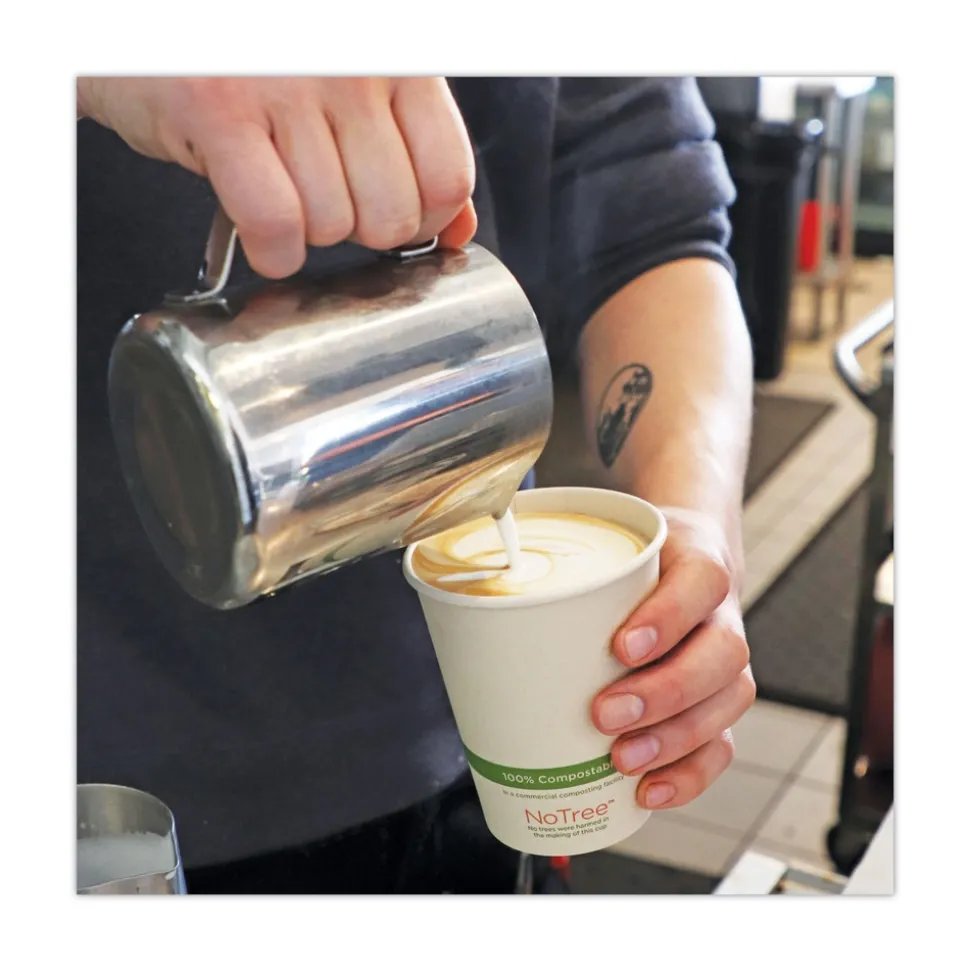 World Centric 12 oz. NoTree Paper Hot Cups - Natural (1000/Carton)