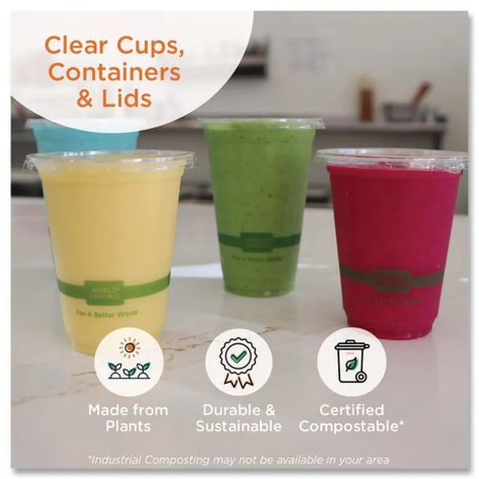 World Centric 4 oz PLA Plastic Cold Cups - Clear (1000/Carton)