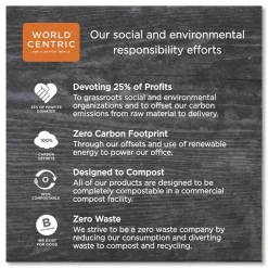 World Centric 7.5 in. x 10 in. x 3.25 in. Leaf Design Paper Fiber Container Sleeves - Natural (800/Carton)