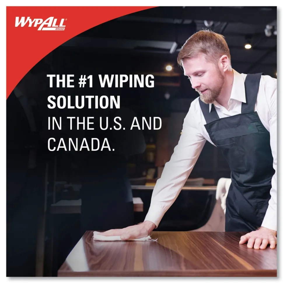 WypAll X60 12.5 in. x 13 in. 1/4 Fold General Clean Cloths - White (76/Box, 12 Boxes/Carton)