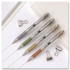 Zebra F-301 Signature Series Fine 0.7 mm. Retractable Ballpoint Pen - Black Ink/Assorted Earthy Tones Barrel (4/Pack)