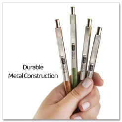 Zebra F-301 Signature Series Fine 0.7 mm. Retractable Ballpoint Pen - Black Ink/Assorted Earthy Tones Barrel (4/Pack)