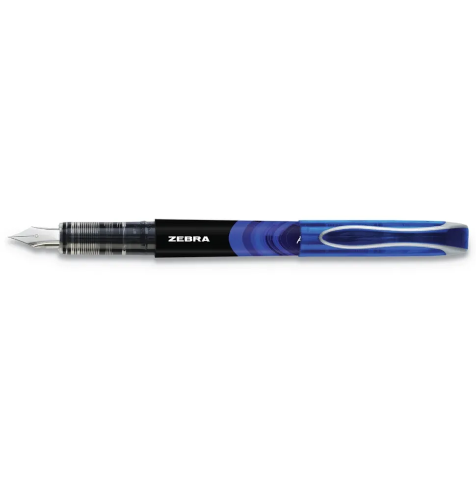 Zebra 0.6 mm Fine Fountain Pen - Assorted Ink and Barrel Colors (7/Pack)